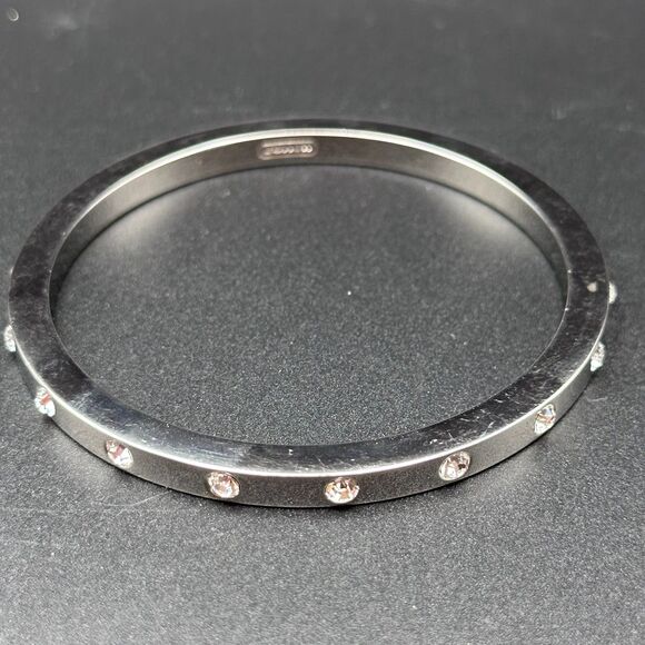 Signed Coach Crystal Bangle – Flush-Set Stones, Sleek Modern Finish Add a touch - Picture 5 of 7